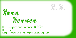 nora werner business card